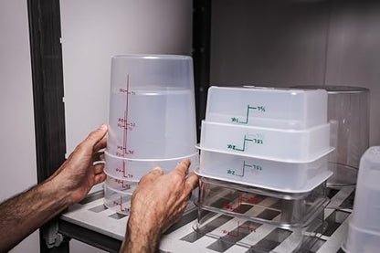 Cambro Food Storage Containers with Lids (BPA-Free) - 4 Quart - Food Grade Buckets with Lids (4 Pack) - For Dough Proofing and Brining (Translucent) - size: Pack of 2