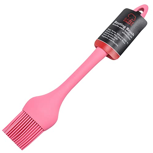 Chef Craft Premium Silicone Basting Brush, 10.25 inch, Pink - color: Pink