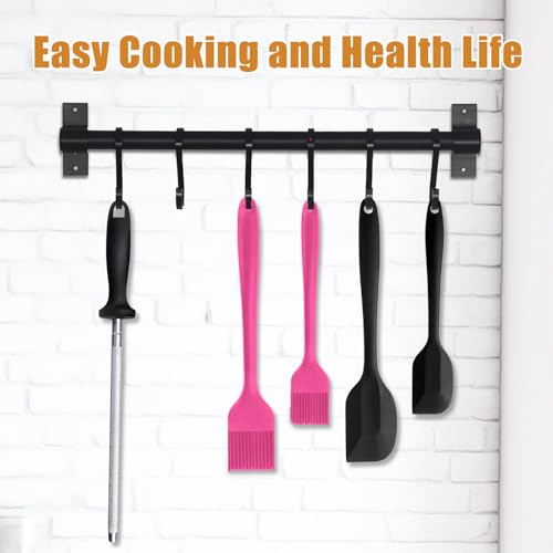 Silicone Basting Brush 2 Pcs Pastry Brush for Oil, BBQ, Grill, Sauce Baking Cooking, Dishwasher Safe (Pink) - color: Pink