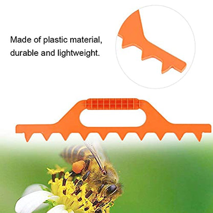 Fdit Hive Frame Spacer, Plastic Bee Hive Frame Spcing Tool Spacer Beekeeping Accessories Beekeeping Equipment (Orange 9 Box)