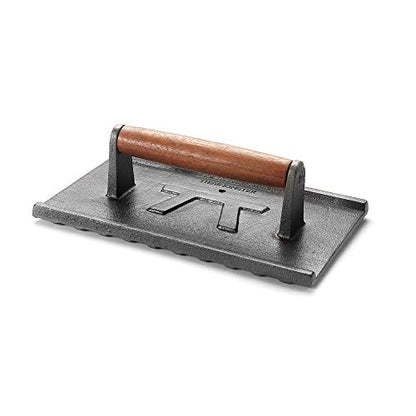 Outset Cast Iron, 5 x 9 x 2.75 inches, Rectangular Grill Press - style: Rectangular Grill Press