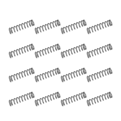 uxcell 50Pcs 304 Stainless Steel Compression Springs, 0.5mm x 4mm x 15mm Small & Tiny Pen Spring for Home Repair & DIY, Workshop & Industrial Use, (Silver Tone) - size: 4mmx15mm