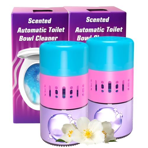 Toilet Bowl Cleaner Tablets, Automatic Toilet Tank Cleaner Tablets in Bottle, Long-Lasting Powerful Cleaning, Septic Safe, Blue Water (BLUE 2 Pack) - color: BLUE 2 Pack