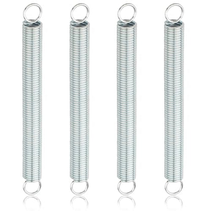 9671 Extension Spring, Closed Single Loop, Spring Steel Construction, Nickel-Plated Finish,fit for appliances, Automotive, Marine, Toys, Tools, Mechanical Devices, contraptions.etc(4 Pack)