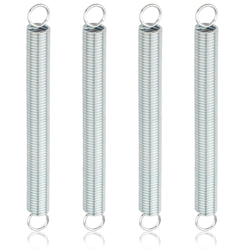 9671 Extension Spring, Closed Single Loop, Spring Steel Construction, Nickel-Plated Finish,fit for appliances, Automotive, Marine, Toys, Tools, Mechanical Devices, contraptions.etc(4 Pack)