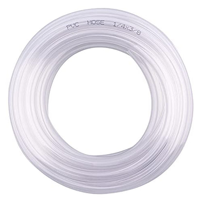 DERNORD PVC Tubing 1/4"ID X 3/8"OD Flexible Clear Vinyl Hose 10 Feet for Food Grade - size: 10 Feet, style: 1/4"ID X 3/8"OD