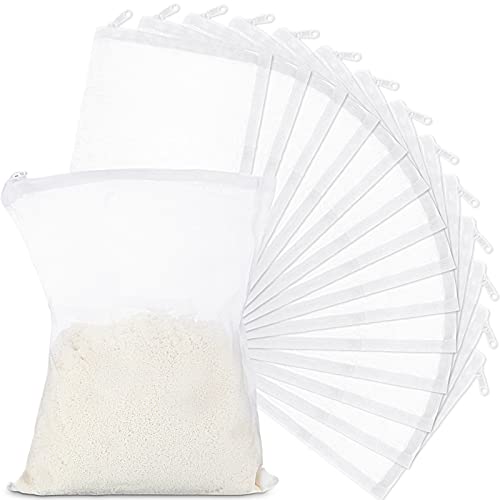 Geiserailie 15 Pcs Aquarium Filter Media Bags 150 Micrometer Fine Filter Bags Mesh Reusable with Zipper for Activated Carbon Resins (5.5 x 7.9 Inch) - size: 5.5 x 7.9 Inch
