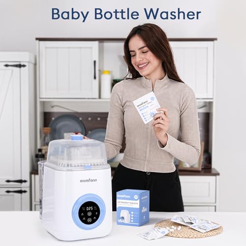 MOMFANN 300 Professional Deep Cleaning Detergent Tablets for All Baby Bottle Washers, Washer Tablets for Bottle Washer and Sterilizer and Dryer, Easy to Use - size: 300Pcs