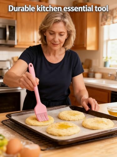 3-Pack Silicone Basting Pastry Brushes for Baking, Cooking & BBQ - Heat Resistant Up to 446°F, Dishwasher Safe