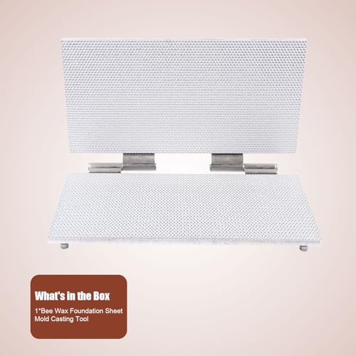 Comb Foundation Tool, 4.7mm Bee Wax Foundation Sheet Mold Casting Tool Wax Foundation Sheet Mold Casting Machine Beeswax Embossing Mold Press Mold for Beekeeping Supply 220 x 420mm