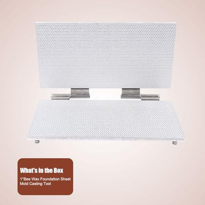Comb Foundation Tool, 4.7mm Bee Wax Foundation Sheet Mold Casting Tool Wax Foundation Sheet Mold Casting Machine Beeswax Embossing Mold Press Mold for Beekeeping Supply 220 x 420mm