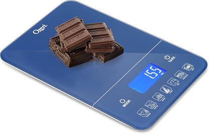 Ozeri Touch III Digital Kitchen Scale with Calorie Counter, 22 lbs (10 kg), Classic Blue - color: Classic Blue