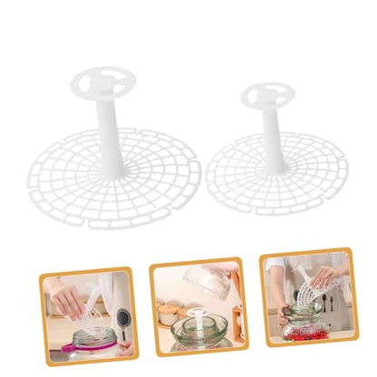 SHOWERORO Fermenting Jar Helper Pickle Press Tool 2pcs Plastic Press Plates Fast Easy Pickling Kitchen Essential