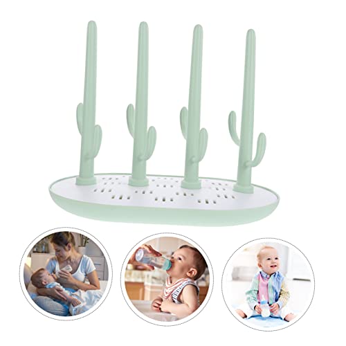 Toddmomy Plastic Bottle Drying Rack Space-Saving Organizer for Milk Bottles and Pacifiers Durable Material Easy to Install and Clean for Feeding Accessories