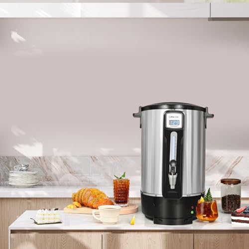 Commercial Coffee Urn 50 Cups（12L, Stainless Steel Large-Capacity Coffee Maker for Catering, Events, Offices & Restaurants, Fast Brew & Keep Warm Function - size: 12L
