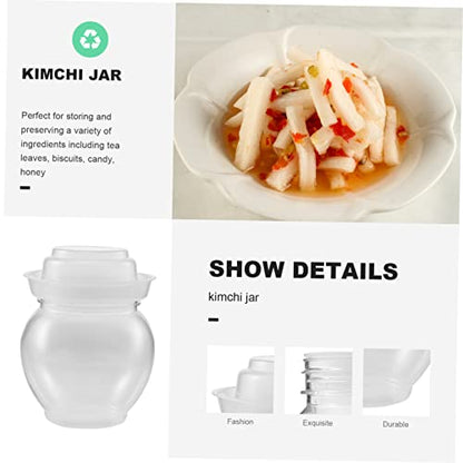 Unomor Kitchen Sealed Pickle Jar Airtight Fermenting Container for Kimchi Storage Jar Inner Lid for Dried Fruits Honey