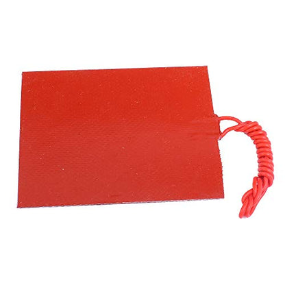 4PCS Silicone Heating Element, Icstation Heating Pad for Electronics 12V 25W Rubber Heater Constant Temperature 80X100mm/3.15X3.94 inch
