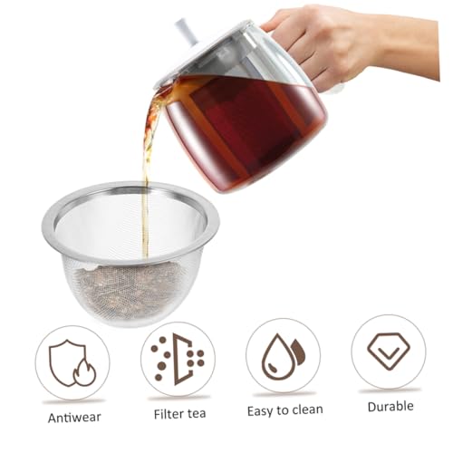 8pcs Stainless Steel Tea Infuser Basket Fine Mesh Strainer for Loose Leaf Tea Easy to Clean and Maintain - size: 7.00X7.00X5.00CM