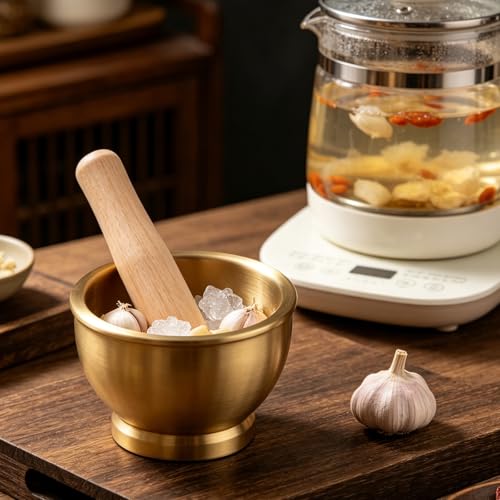 Sauerkraut Pounder - 8.46" Wood Cabbage Smasher Sauerkraut Stomper for Mason Jars Make Kimchi, Pickles, Vegetable Foods - Fermentation Crusher Tool