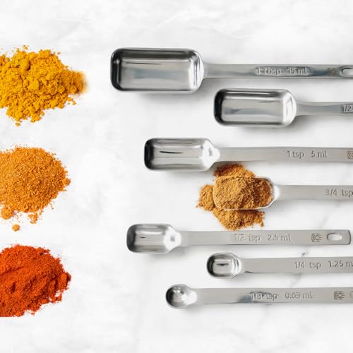 King Arthur Baking Company Spice Measuring Spoons, 18/8 Stainless Steel, 7-Piece Set, Precision Measures, For Baking And Cooking - style: Stainless Steel, 7-Piece Set