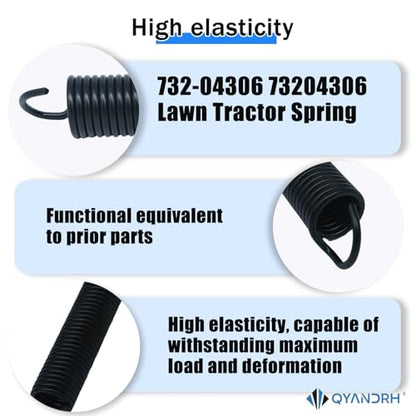 732-04306 73204306 Lawn Tractor Spring Replacement Compatible with M-TD//Tr-oy Bilt//Cu-b Cadet Lawn Mower (4pcs)