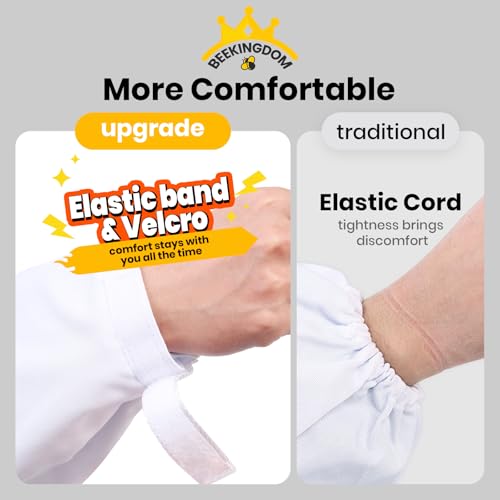 Beekeeping Suit for Men & Women – Full Body Sting Resistant Bee Suit with Detachable Veil, Breathable Cotton Blend & Goatskin Gloves for Beekeeping and Honey Harvesting (XL-5'7"-5'11") - size: XL for 5'7"-5'11"
