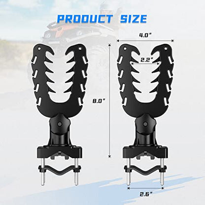 KEMIMOTO Tool Holder for ATV, Hunting Tool Mount, Bow Rack Grips with Rubber Straps Compatible with Hunting Bike Treestand Mobility Scooter