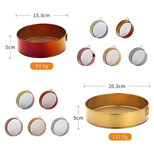 18/10 Stainless Steel Flour Sifter, Kitchen Fine 80 Mesh Strainers Sieve for Baking Cake Bread - color: Orange Red