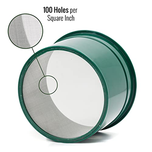 ASR Outdoor Gold Rush Sifting Classifier Sieve 6 Inch Prospect Pan 100 Holes per Sq Inch - size: 100 Holes per Square Inch