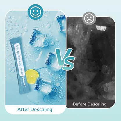 EUHOMY Ice Maker Cleaner & Descaler | 24 Use & Individually Packed | Ice Machine Cleaner with Organic Citric Acid Descaling Powder, Ideal for All Brands - size: 24 Ounce(pack of 1)