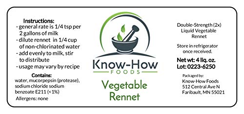 Liquid Vegetable Rennet (2x, double strength) (4 oz.) - size: 4 oz.