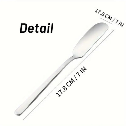 2 Pack Butter Spreader Knife - Stainless Steel Cheese Dessert Knives - Breakfast Butter Slicer Sandwich Jam Spreader (Silver x 2)