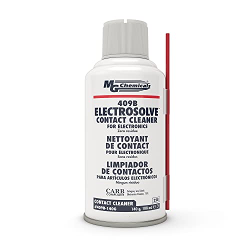 MG Chemicals - 409B-140G 409B Electrosolve Zero Residue Contact Cleaner, 140g (5 oz) Aerosol Can - size: 5 Fl Oz Aerosol (Pack of 1)