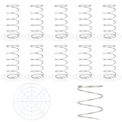 10 Set Fermenting Spring Weight and Plastic Press 4" Diameter Fermenting Jar Mesh Presser Wide Mouth Pickle Can Press Mesh for Canning Pickling Fermentation