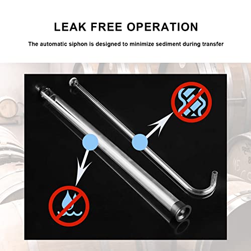 Auto Siphon for Brewing, Plastic Transparent Handhold Liquid Transfer Pump Tubing For Beer Wine Bucket Home Brewing