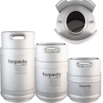 Megamouth Torpedo Keg | Ball Lock Keg | Stainless Steel Corny Keg