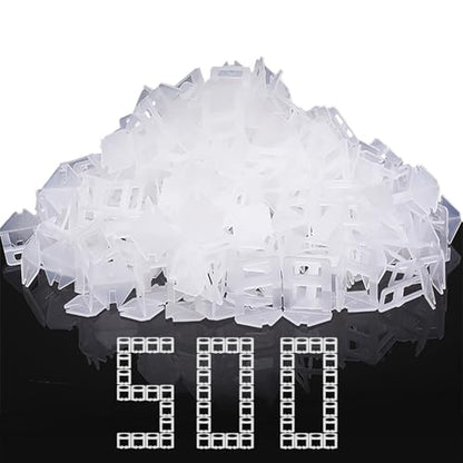 DGSL Tile Leveling System Clips - 500-Piece DIY Tiles Leveler Spacers - Tile Leveling System for Professional Ceramic Tile and Stone Installation (1/8 Inch) - size: 1/8 Inch