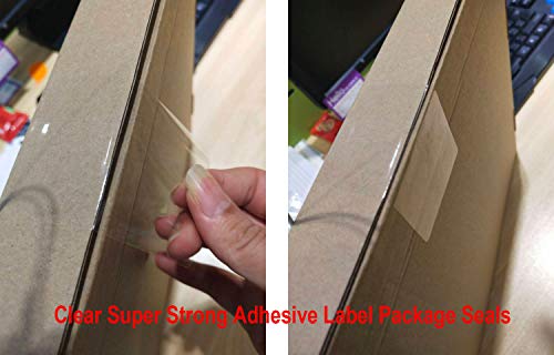 2.5x1.6 Inch Clear Waterproof Label Protectors for Essential Oil Bottle Labels and Food Jars Labels - 300 Barcode Label Protectors/Roll