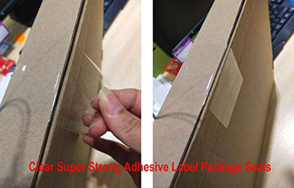 2.5x1.6 Inch Clear Waterproof Label Protectors for Essential Oil Bottle Labels and Food Jars Labels - 300 Barcode Label Protectors/Roll