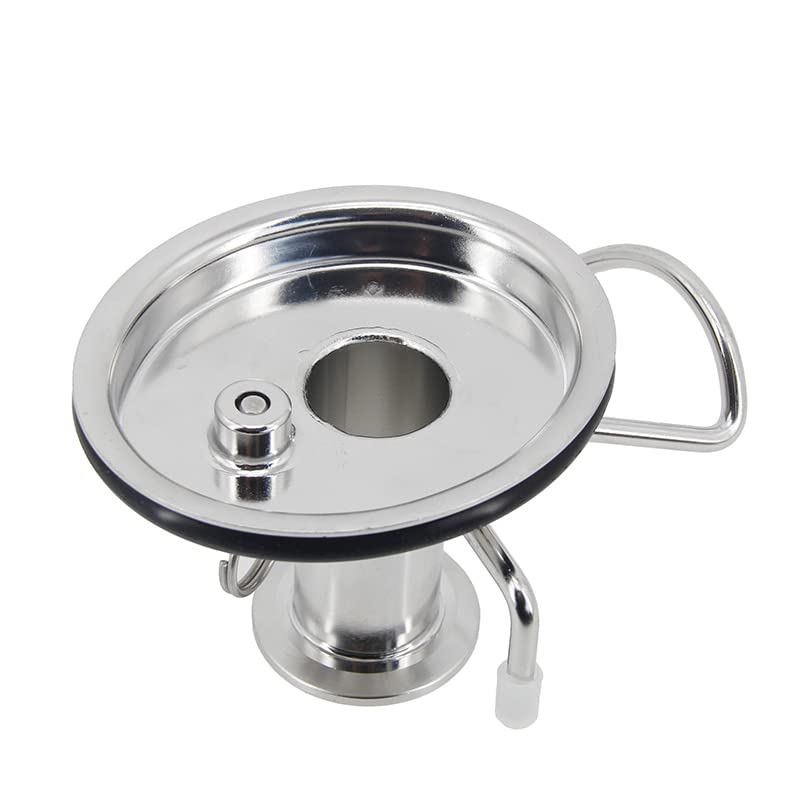 304 stainless steel Cornelius Keg Lid with 1.5'' Tri-clamp Ferrule,NEW Corny Beer Keg Lid 60PSI PRV Food Grade Dry Hopper