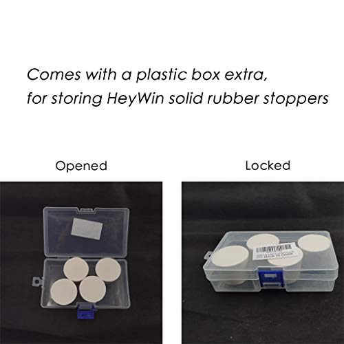 Lab Rubber Stoppers 33mm to 42mm,White Rubber Stoppers Size 8 are Used for Sealing Balloon Bottles、Conical Flask Etc (4, 8#) - size: 8#