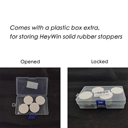 Lab Rubber Stoppers 33mm to 42mm,White Rubber Stoppers Size 8 are Used for Sealing Balloon Bottles、Conical Flask Etc (4, 8#) - size: 8#