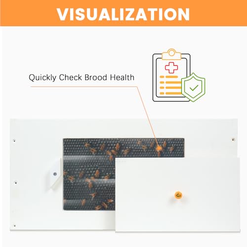 BeeTech 10 Frame Langstroth Beehive Deep Brood Box Painted Not Includes Wooden Frames & Waxed Foundations (Unassembled)