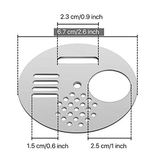 Flexzion Bee Hive Nuc Box Entrance Gate - 12 PCS 2.6 Inch Stainless Steel Bee Hive Entrance Disc & Bee Door with 4 Access Modes - Bee Hive Entrance Gate Disc for Nucleus & Full-Sized Hives - size: 12 pcs