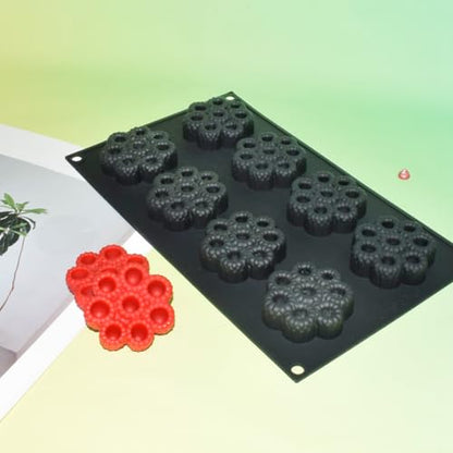 Cake Mold, Silicone Round Raspberry Molds for Mousse Cake, French Dessert, Candy, Soap, Resin Coaster, Non-Stick Baking Pan, Reusable Food Grade Silicone Mould (F_ Raspberry) - size: F_ Raspberry