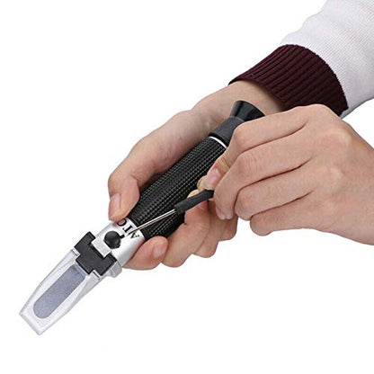 Brix Refractometer with ATC for Beer Wort Wine Fruit Sugar Homebrew Meter Dual Scale Brix 0-32% & Specific Gravity 1.000-1.130 Replace Homebrew Hydrometer