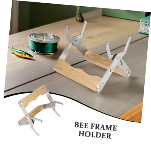 balacoo 3pcs Beehive Frame Gripper and Hive Frame Holder Beekeeping Tool with Wood Handle for Honey Harvesting and Hive Inspection