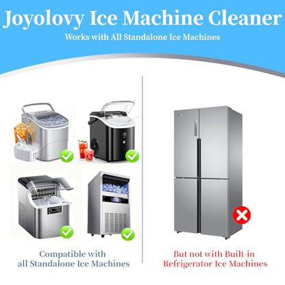 Ice Machine Cleaner Tablets Descaler, 48 Pack Ice Maker Cleaner, Nickel Safe Scale for Countertop Portable Nugget Ice Makers Cleaning, Remove Hard Water Buildup, Odor-Free