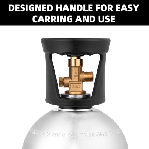 TMCRAFT 10lb CO2 Tank, High Strength Aluminum Alloy Cylinder with CGA-320 Valve, DOT Approved Cylinder for Kegerator kit and Draft Beer Dispensing