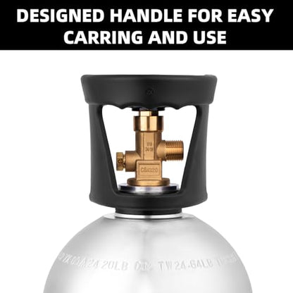 TMCRAFT 10lb CO2 Tank, High Strength Aluminum Alloy Cylinder with CGA-320 Valve, DOT Approved Cylinder for Kegerator kit and Draft Beer Dispensing